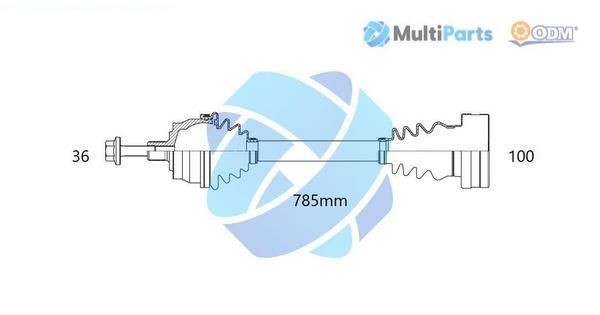 ODM-MULTIPARTS Trækaksel 18-212890 18-212890 Trækaksel ODM-MULTIPARTS VW FOX