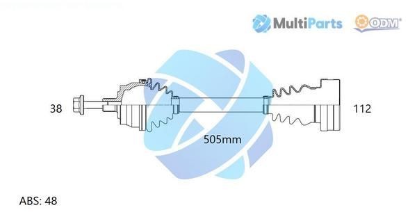 ODM-MULTIPARTS Hnací hriadeľ 18-213091 Hnací hriadeľ ODM-MULTIPARTS SHARAN 18-213091 lacné
