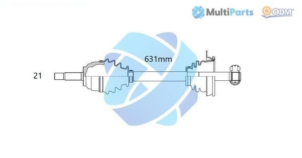 ODM-MULTIPARTS Semiasse 18-291480 18-291480 Semiasse TOYOTA AURIS ODM-MULTIPARTS costo