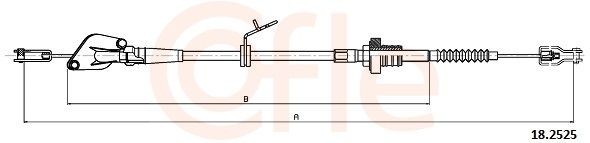 COFLE Koppelingskabel 18.2525 18.2525 Koppelingskabel HYUNDAI SONATA COFLE