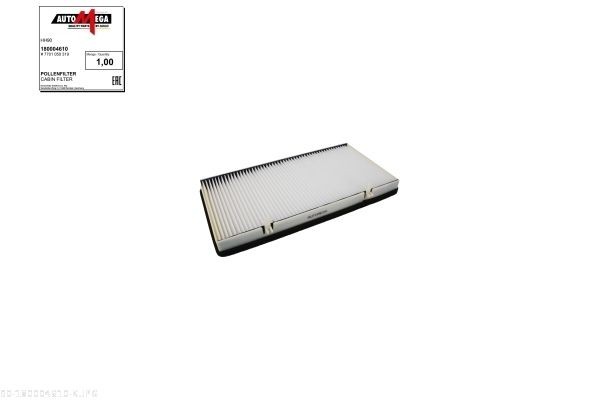 AUTOMEGA Filter vnútorného priestoru 180004610 cena Peľový filter Renault FL 180004610 AUTOMEGA