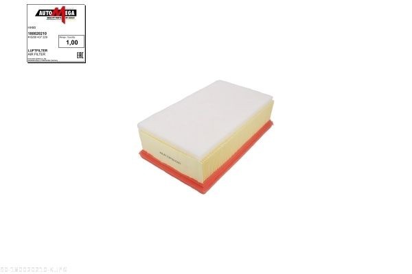 AUTOMEGA Vzduchový filter 180020210 Vzduchový filter AUTOMEGA Toyota YARIS 180020210