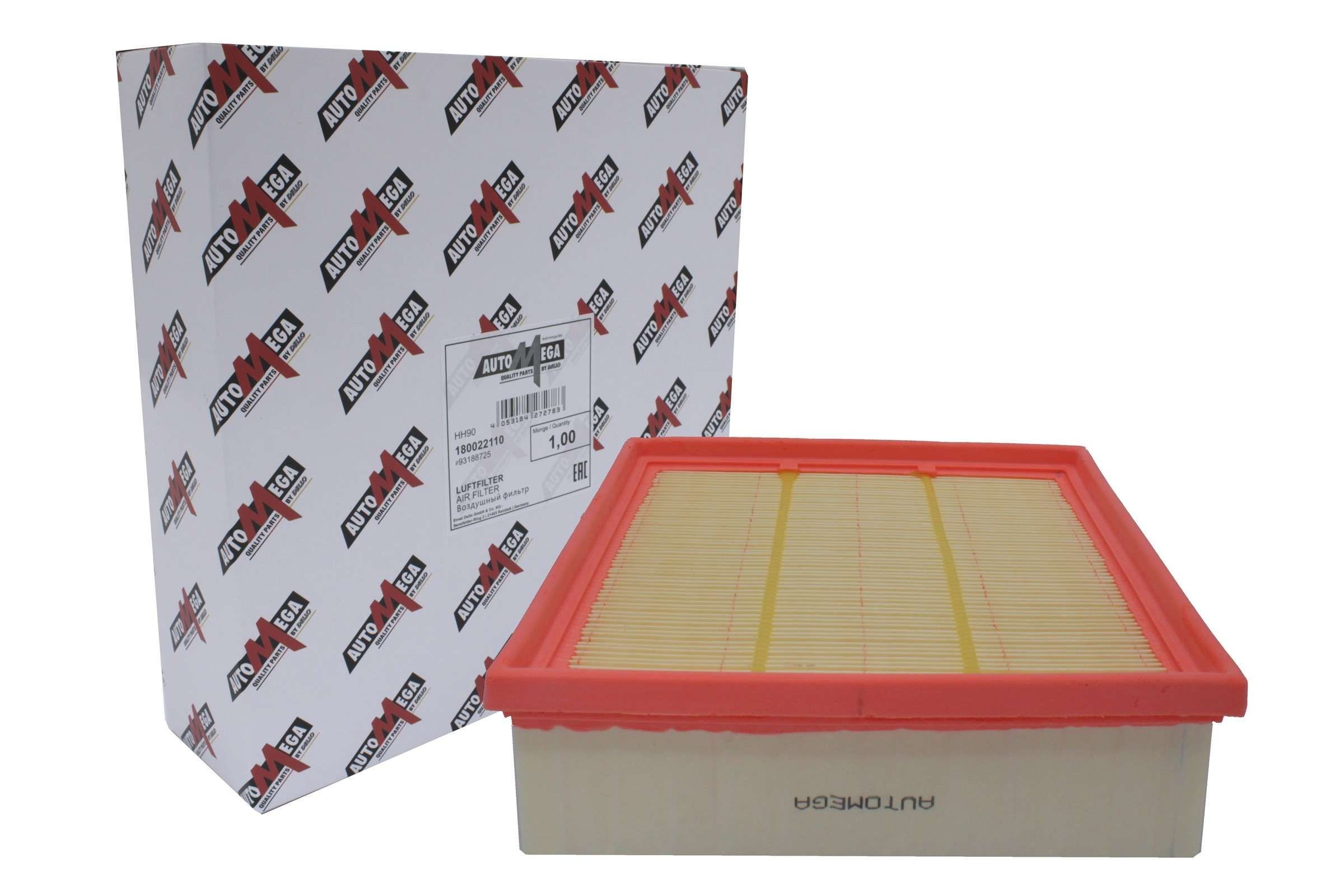 AUTOMEGA Filtro de ar 180022110 180022110 Filtro de ar FIAT SEICENTO AUTOMEGA