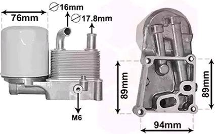 Radiateur d'huile VAN WEZEL 18003598 VAN WEZEL 18003598: Radiateur d'huile moteur Ford FOCUS 1999