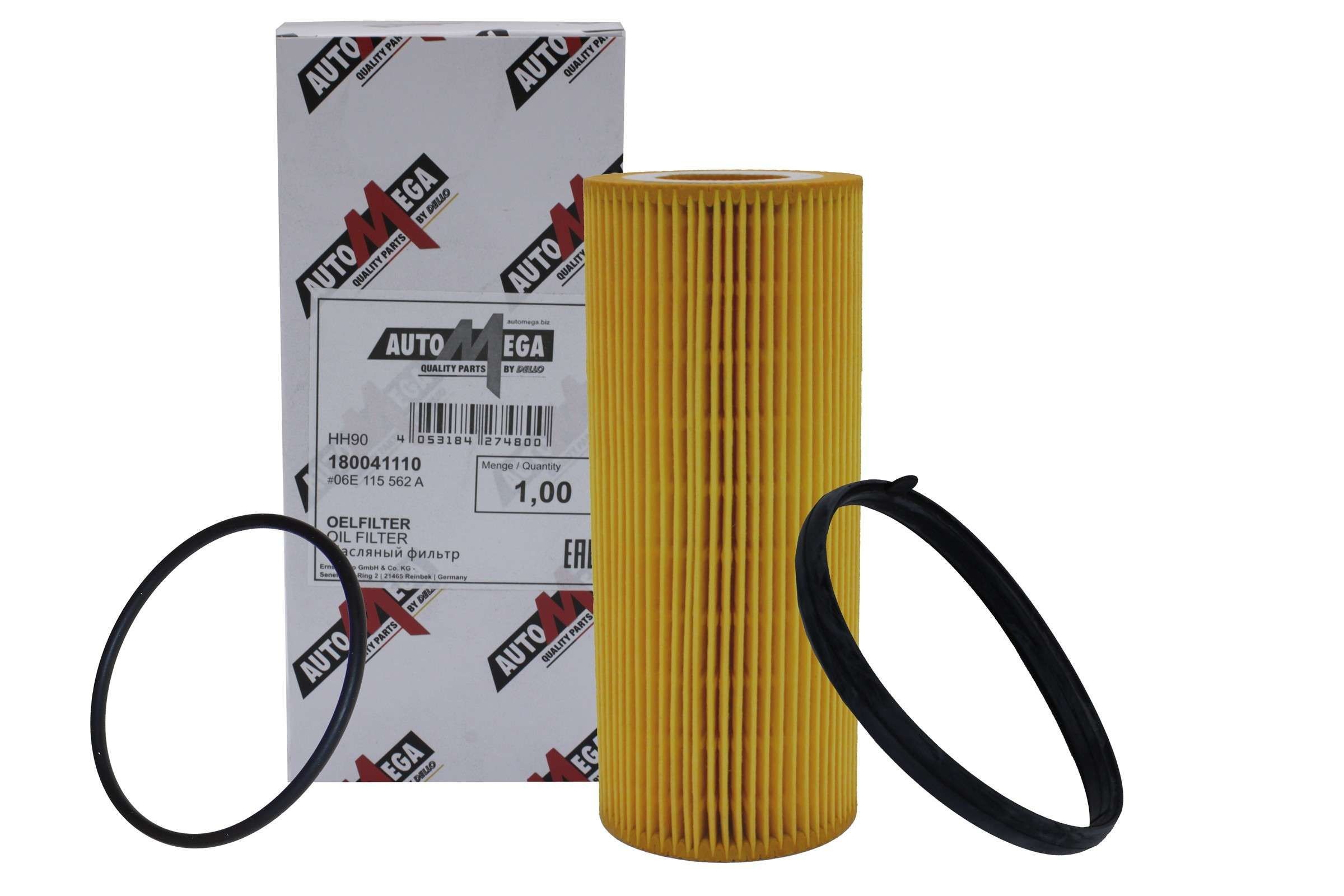 AUTOMEGA Oliefilter 180041110 180041110 Oil filter AUDI 80 AUTOMEGA