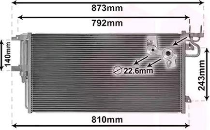 Condensor voor airco VAN WEZEL 18005617 VAN WEZEL 18005617 Condensor voor airco FORD KUGA 2022