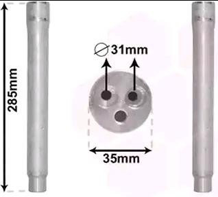 VAN WEZEL Filtre déshydratant, climatisation 1800D599 VAN WEZEL 1800D599 Bouteille filtrante clim Ford C Max 2 pas cher
