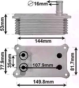 VAN WEZEL Oljekylare 18013705 18013705 VAN WEZEL oljekyl FORD TOURNEO COURIER