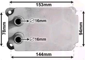 VAN WEZEL Radiador de óleo, óleo do motor 18013707 Radiador de óleo do motor VAN WEZEL Ford FOCUS 18013707