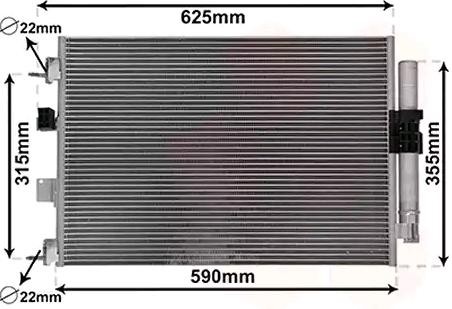 Air conditioning condenser VAN WEZEL 18015709 VAN WEZEL 18015709 2020 FORD TRANSIT CONNECT ac condenser replacement