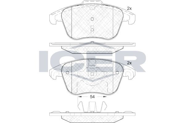 ICER Pastilhas de travão 181866-200 Pastilhas de freio ICER Citroën C3 181866-200