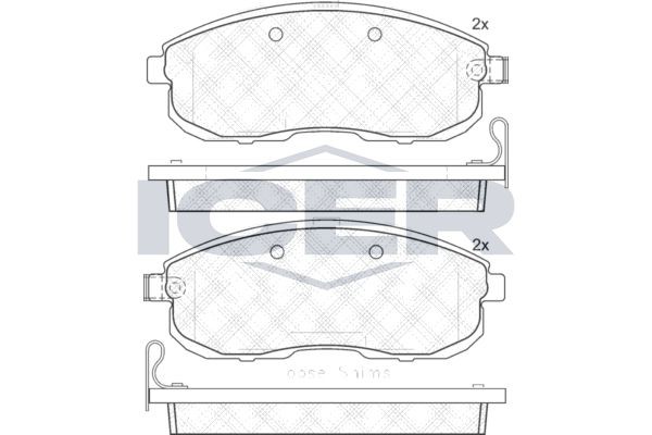 ICER Τακάκια φρένων 181882-200 Σετ τακάκια ICER Nissan KUBISTAR 181882-200