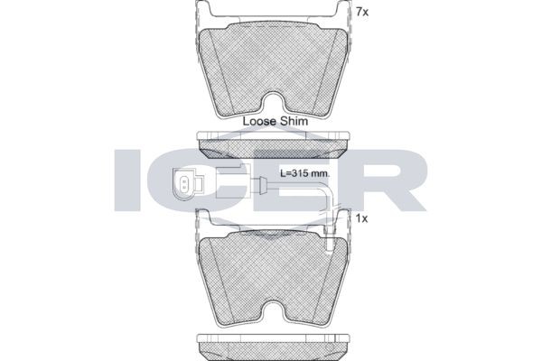 ICER Pastilhas de travão 182113-203 182113-203 Pastilhas de travão ICER AUDI A7