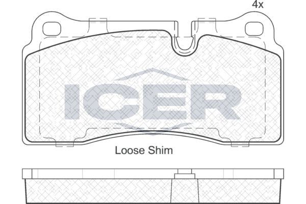 ICER Bromsbelägg 182121 182121 ICER bromskloss Audi 100