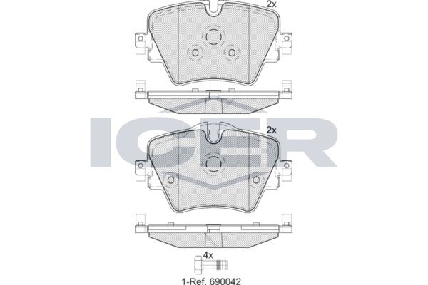 ICER Brzdové doštičky/platničky 182216 182216 Brzdové doštičky BMW Rad 5 ICER