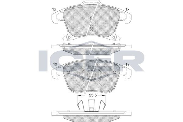 ICER Pastilhas de travão 182231 Pastilha de travão ICER KUGA 182231 baratos