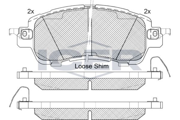 ICER Bromsbelägg 182235 182235 ICER bromsbelägg TOYOTA VERSO S