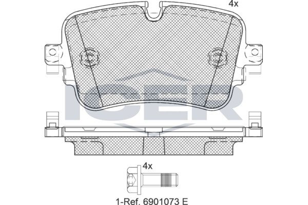 ICER Bromsbelägg 182248 182248 ICER Bromsbelägg sport Volkswagen