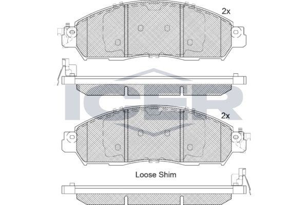 ICER Bromsbelägg 182249 182249 ICER bromskloss NISSAN PRIMERA