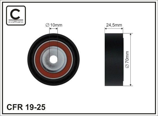 CAFFARO Polia de desvio / de guia, correia trapezoidal estriada 19-25 CAFFARO 19-25 Polia de desvio Seat Toledo 1L a um preço acessível