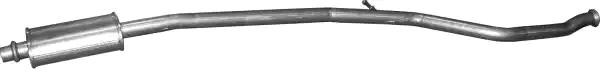 POLMO Stredný tlmič výfuku 19.215 Stredný tlmič výfuku POLMO Peugeot 406 19.215