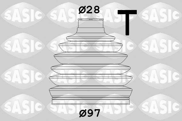 SASIC Putekļusargu komplekts, Piedziņas vārpsta 1906061 Pusass putekļu gumijas SASIC Audi A7 1906061