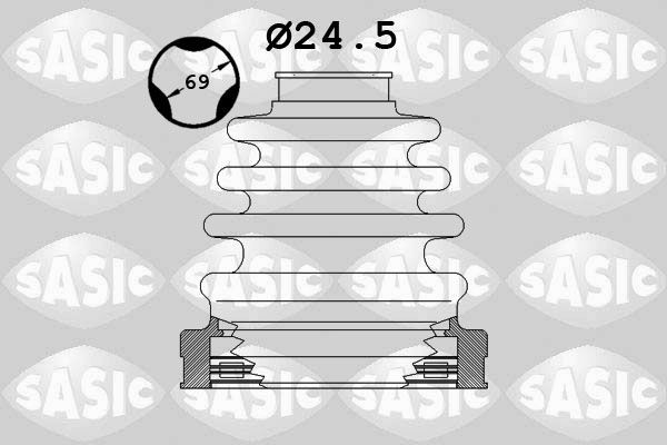 SASIC Jogo de foles, veio de transmissão 1906064 Fole de transmissão SASIC TOYOTA 1906064