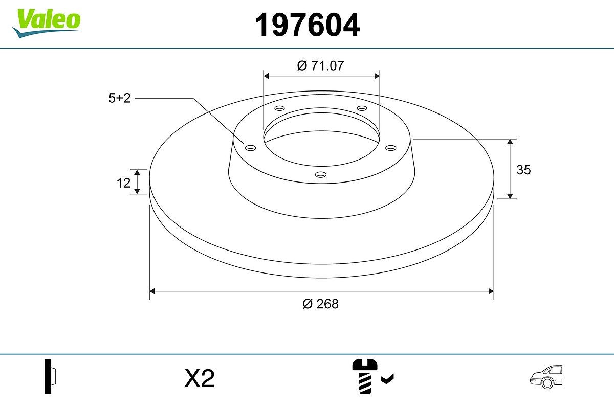 VALEO Disco freno 197604 197604 Dischi freno sportivi OPEL MERIVA VALEO costo