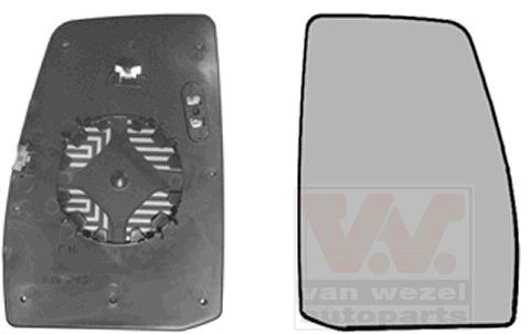 VAN WEZEL Mirror Glass, outside mirror 1987838 VAN WEZEL 1987838 genuine Ford Tourneo Custom Minibus glass for wing mirror price