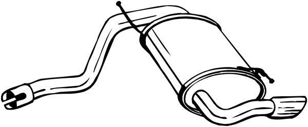 BOSAL Bagpotte 200-251 Udstødning bagpotte BOSAL Renault CAPTUR 200-251