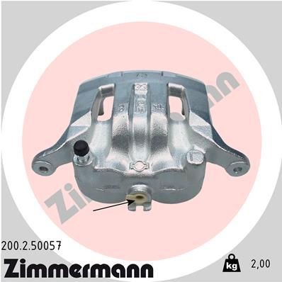 ZIMMERMANN Bremsecaliper 200.2.50057 Bremseklave ZIMMERMANN Nissan NP300 PICKUP 200.2.50057