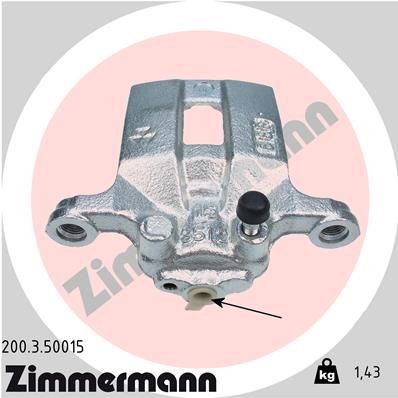 ZIMMERMANN Bremsecaliper 200.3.50015 Caliper ZIMMERMANN Nissan NP300 PICKUP 200.3.50015