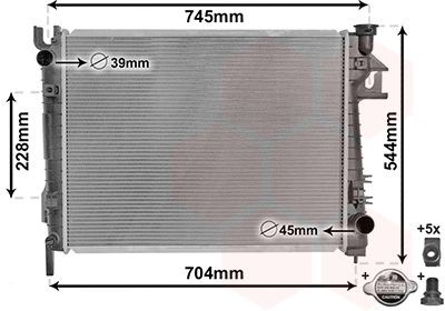 Radiateur VAN WEZEL 20012707 VAN WEZEL 20012707 Radiator DODGE RAM 2003