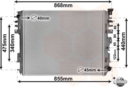 VAN WEZEL Kylare 20012708 VAN WEZEL 20012708 Kylare PEUGEOT 301 original