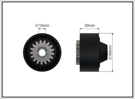 CAFFARO Τροχαλία παρέκκλισης, ιμάντας poly-V 203-68 Τροχαλια αδρανειας Renault SB_, SR_ 203-68 CAFFARO