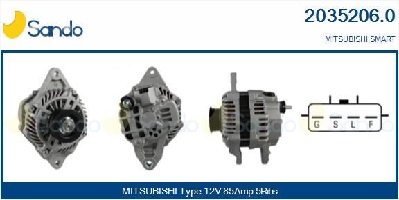 SANDO Lichtmaschine 2035206.0 2035206.0 Generator MITSUBISHI LANCER SANDO kaufen
