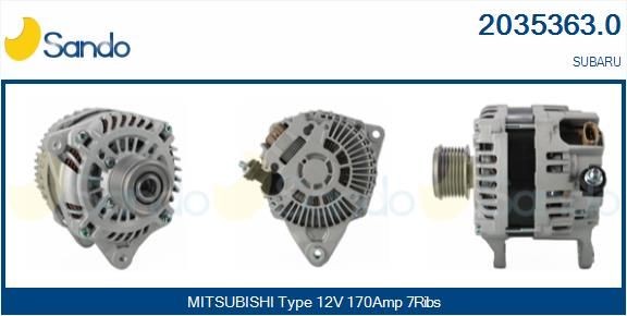 SANDO Alternátor 2035363.0 2035363.0 Alternátor SANDO SUBARU FORESTER