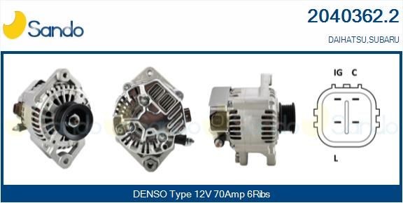 SANDO Alternatore 2040362.2 2040362.2 Dinamo SANDO Subaru