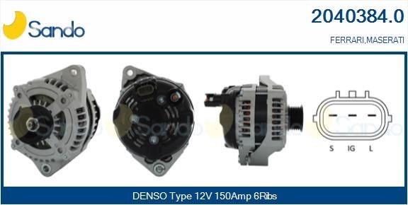 Alternatore SANDO 2040384.0 SANDO 2040384.0 Dinamo Maserati QUATTROPORTE 2017