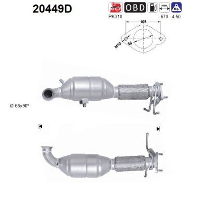 Katalizators AS 20449D AS 20449D: Katalizators Ford KUGA 2021