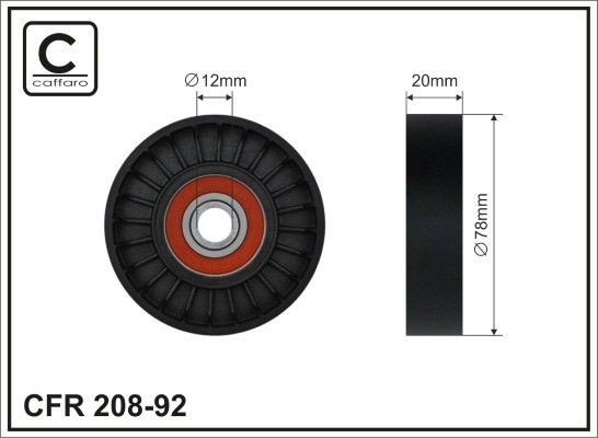 CAFFARO Umlenkrolle Keilrippenriemen 208-92 CAFFARO 208-92 Umlenkrolle Keilrippenriemen HYUNDAI Accent I Limousine (X-3) 1.5 94 PS 1994