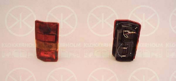 KLOKKERHOLM Baglygte 20960703 Baglygte KLOKKERHOLM Fiat SEICENTO 20960703