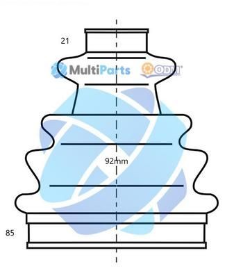 ODM-MULTIPARTS Bälgsats, drivaxel 21-990147 21-990147 ODM-MULTIPARTS drivaxeldamask AUDI A3