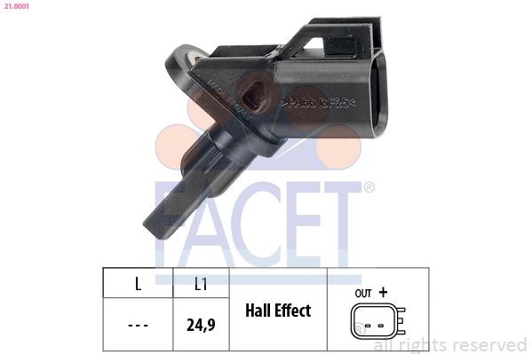 ABS-givare FACET 21.0001 FACET 21.0001: ABS-sensor Mazda 3 2025