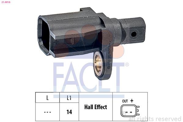 FACET Sensore ABS 21.0018 FACET 21.0018 Sensore velocità ruota Volvo 960 Station Wagon prezzo