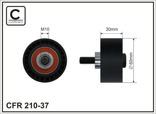 CAFFARO Styrrulle till kuggrem 210-37 210-37 CAFFARO styrrulle, kuggrem Renault DUSTER