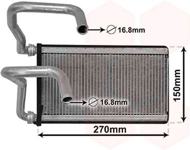 Výmenník tepla vnútorného kúrenia VAN WEZEL 21006070 VAN WEZEL 21006070: Výmenník tepla vnútorného kúrenia Jeep CHEROKEE 2005