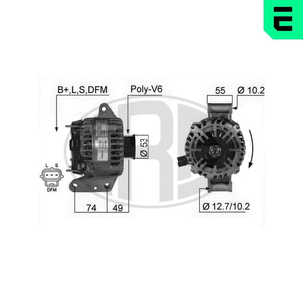 ERA Alternateur 210241 Ford FUSION Alternateur ERA 210241