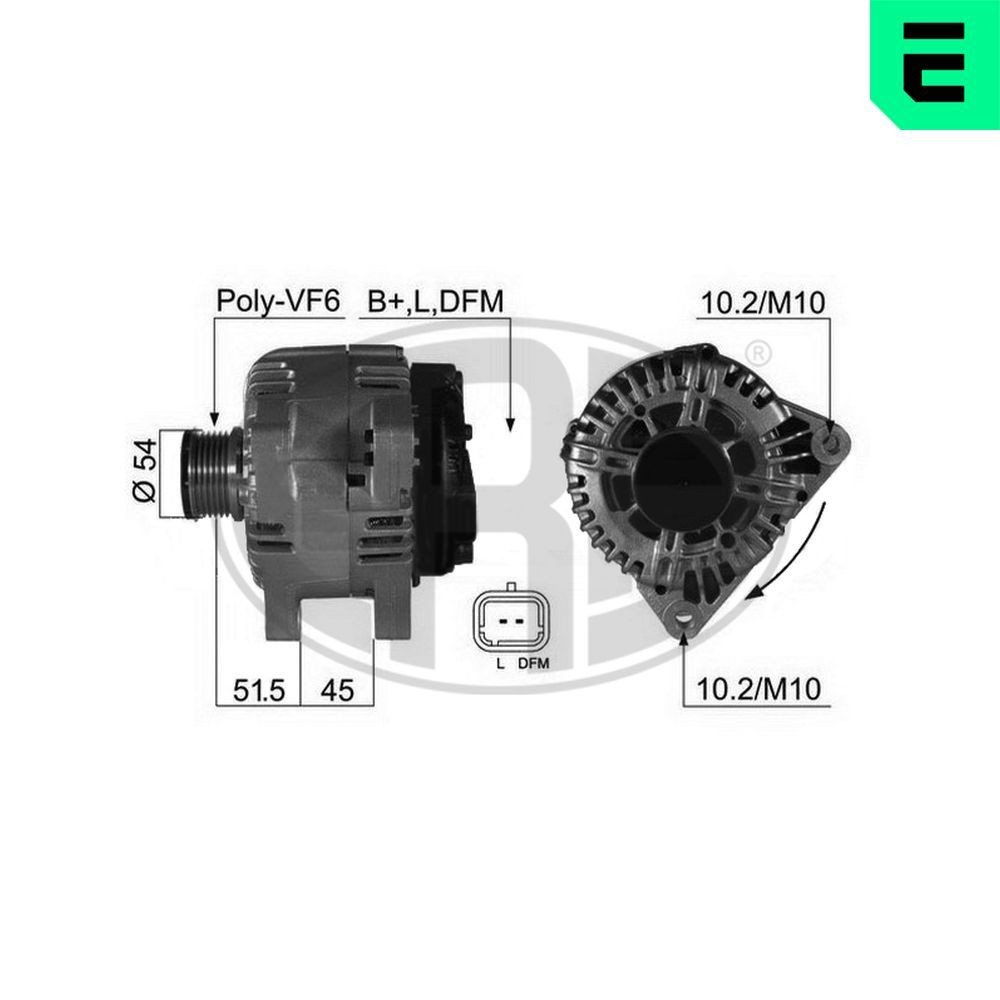 ERA Alternatore 210471 ERA 210471 Dinamo Peugeot Expert Tepee originale prezzo