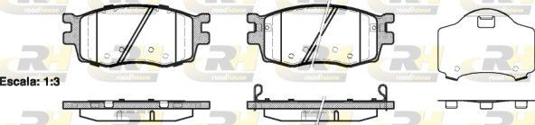 ROADHOUSE Kit pastiglie freni 21208.02 21208.02 costo Pastiglie dei freni HYUNDAI TERRACAN ROADHOUSE